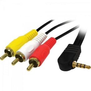 Cabo P2 4c 90o X 3 Rca Macho 1,8m Cbrc0016 Preto Storm