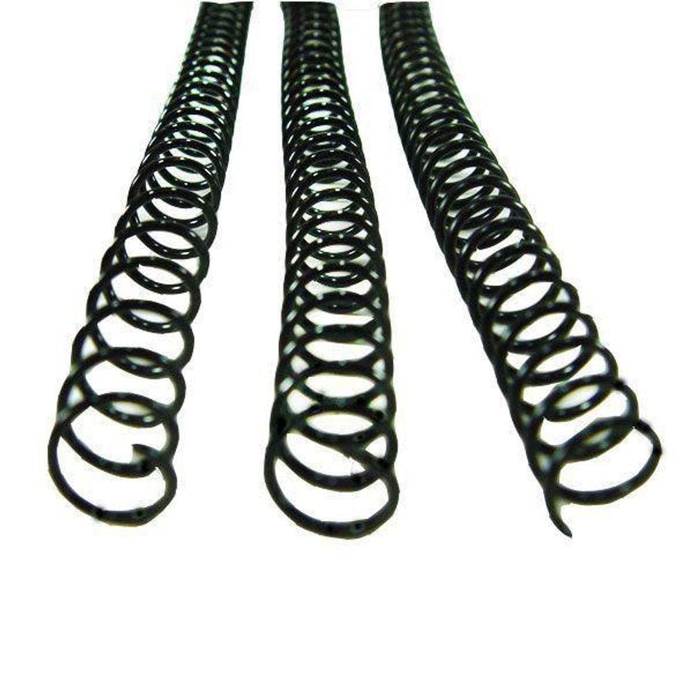 Espiral Para Caderno 09Mm Preto C/100Un. P/50Fls.