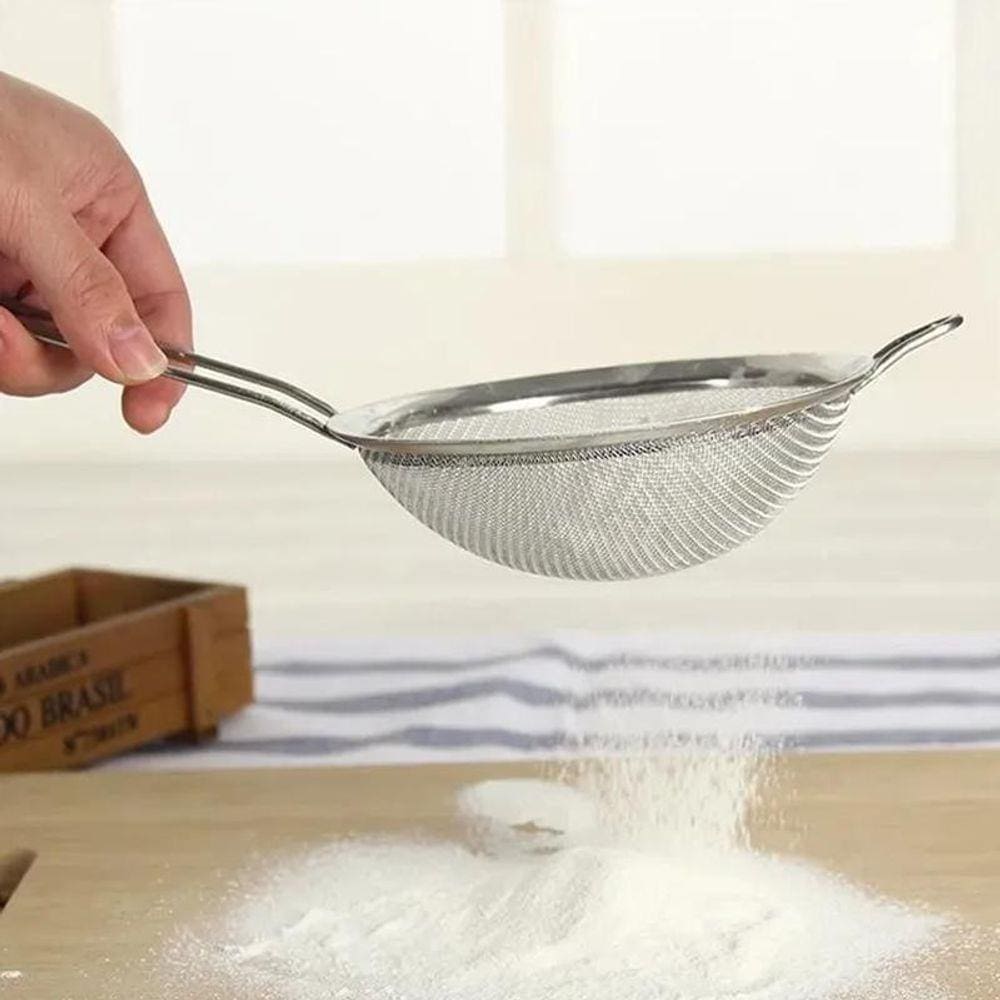 Jogo 3 Peneiras Aço Inox Luxo P M G Utensílios De Cozinha