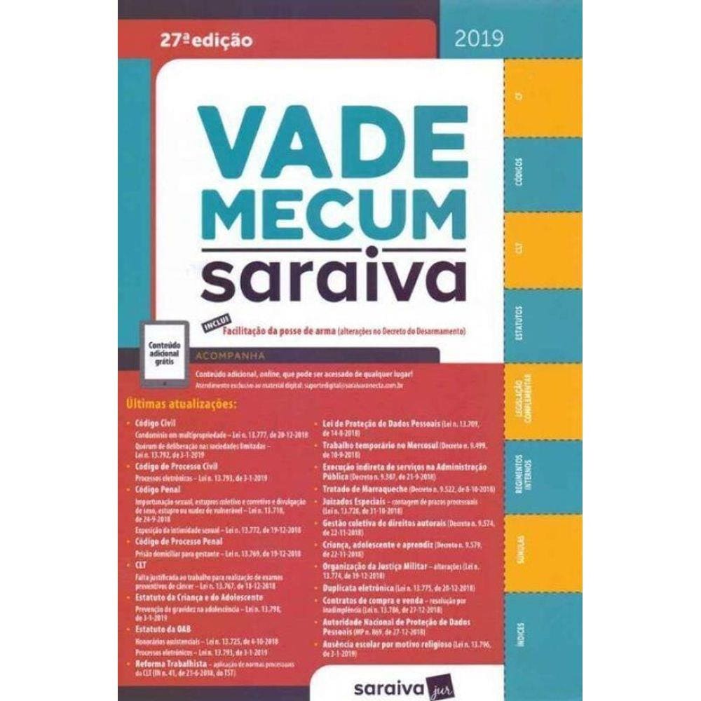 Vade Mecum Saraiva 2019 - 1 Semestre - 27Ed/19