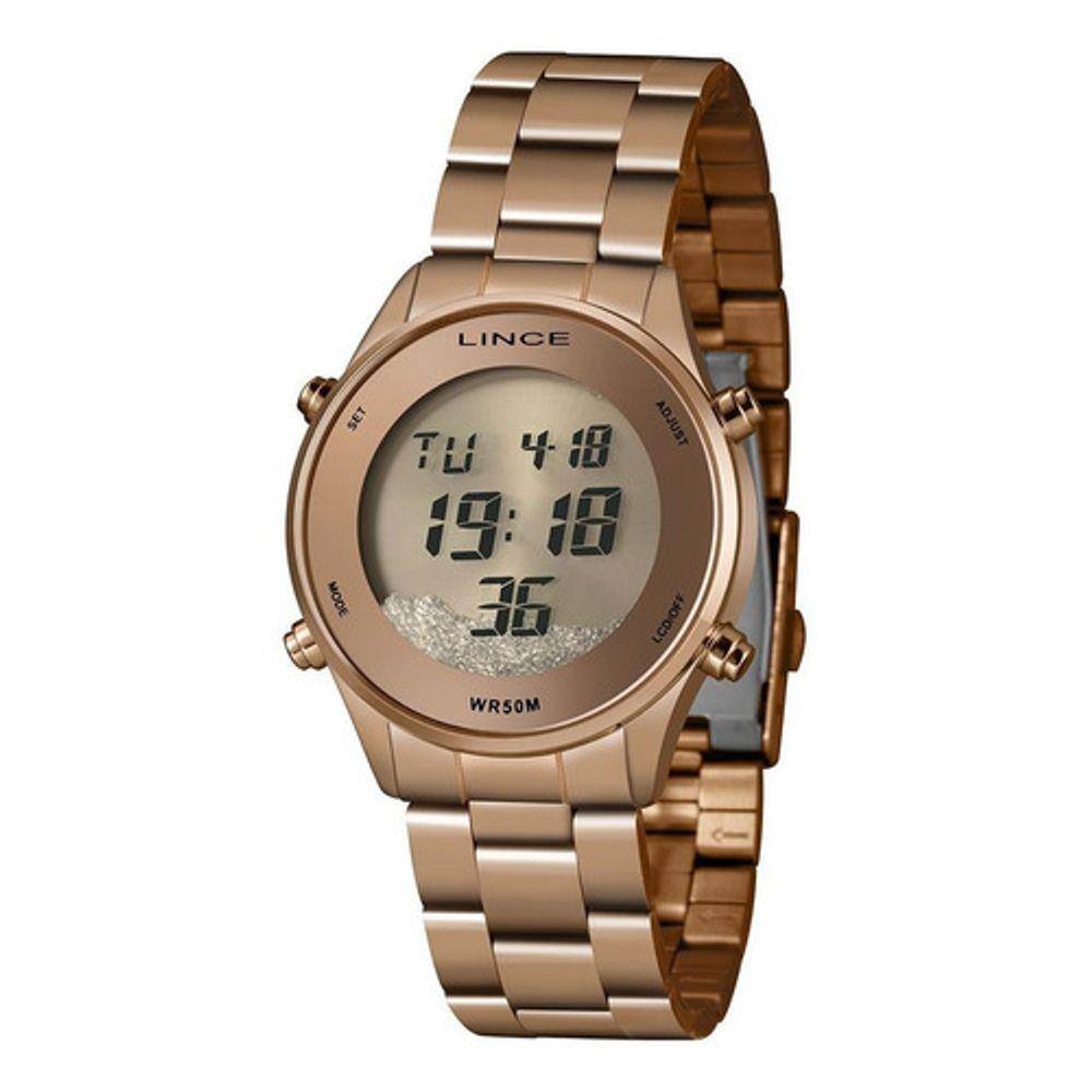 Relógio Lince Feminino Digital Rose Sdr4638l Rxrx