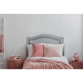 Cabeceira Solteiro Curva 90x60cm Cor Cinza - Tachas Fumê