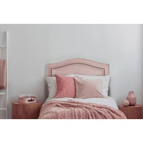 Cabeceira Solteiro Curva 90x60cm Cor Rosa - Tachas Fumê