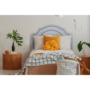 Cabeceira Solteiro Provençal Dupla 90x60 Cor Branco - Tachas Fumê