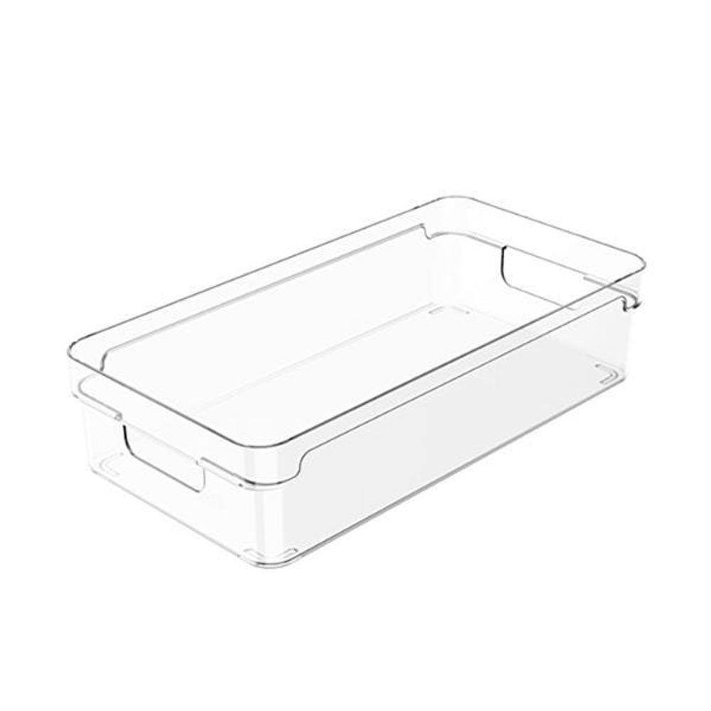 Caixa Organizadora De Armários Clear 30 X 15 X 7Cm - Natural - Transparente
