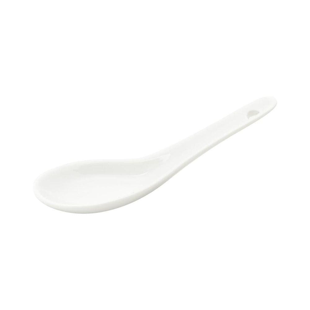 Conjunto 6 Colheres Porcelana Finger Food Branco 12X13X4,5Cm
