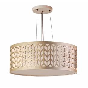 Lustre Pendente Cúpula Recorte Bronze 50X15 3E27 Bivolt