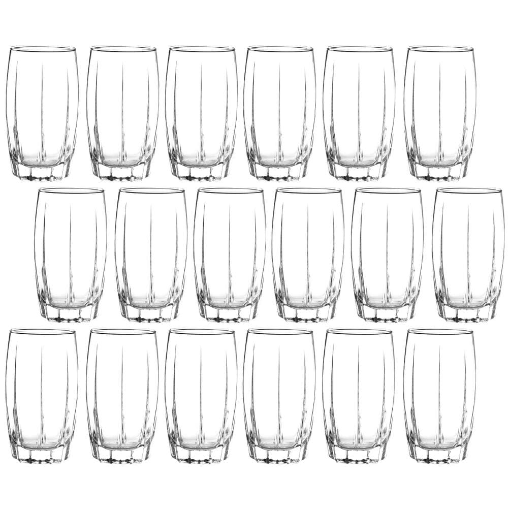 Kit Copos 374 ML Vidro Long Drink Transparente Amadeus 18Un