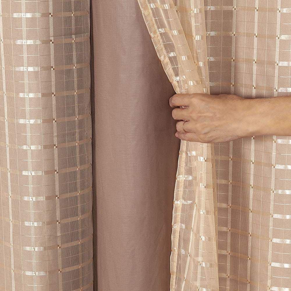 Cortina Blackout C/Voil Xadrez 2,80m X 2,30m Avela