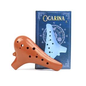 Flauta Ocarina Satandard ABS 12 furos em C Dó Marrom