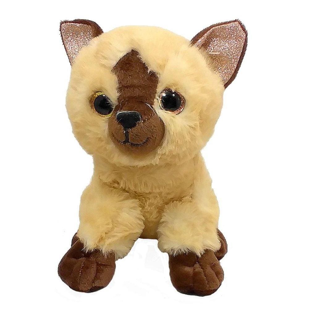 Gato Pelúcia Marrom 21 Cm Alt.