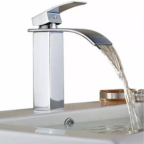 Torneira Cascata Misturador Monocomando Mesa Baixa Banheiro