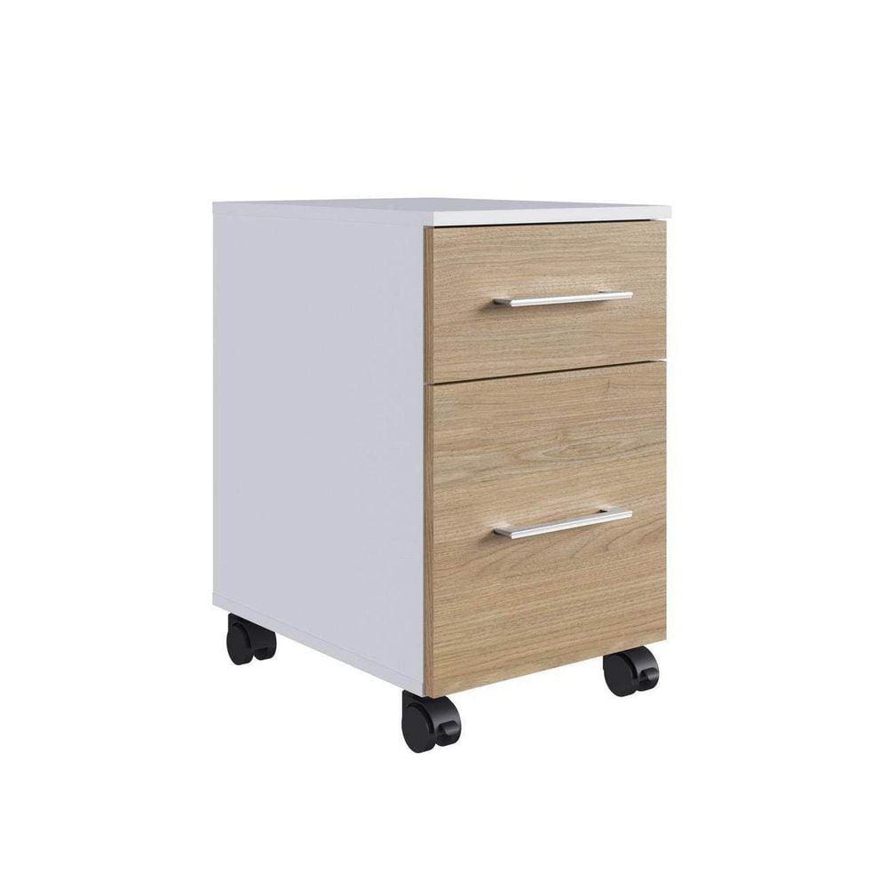 Gaveteiro Volante Branco/Macadamia M.com