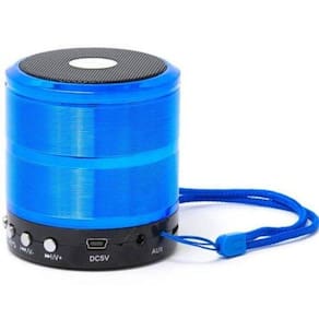Kit 2 Mini Caixa De Som Portátil Bluetooth Mp3 Ws - 887 Azul