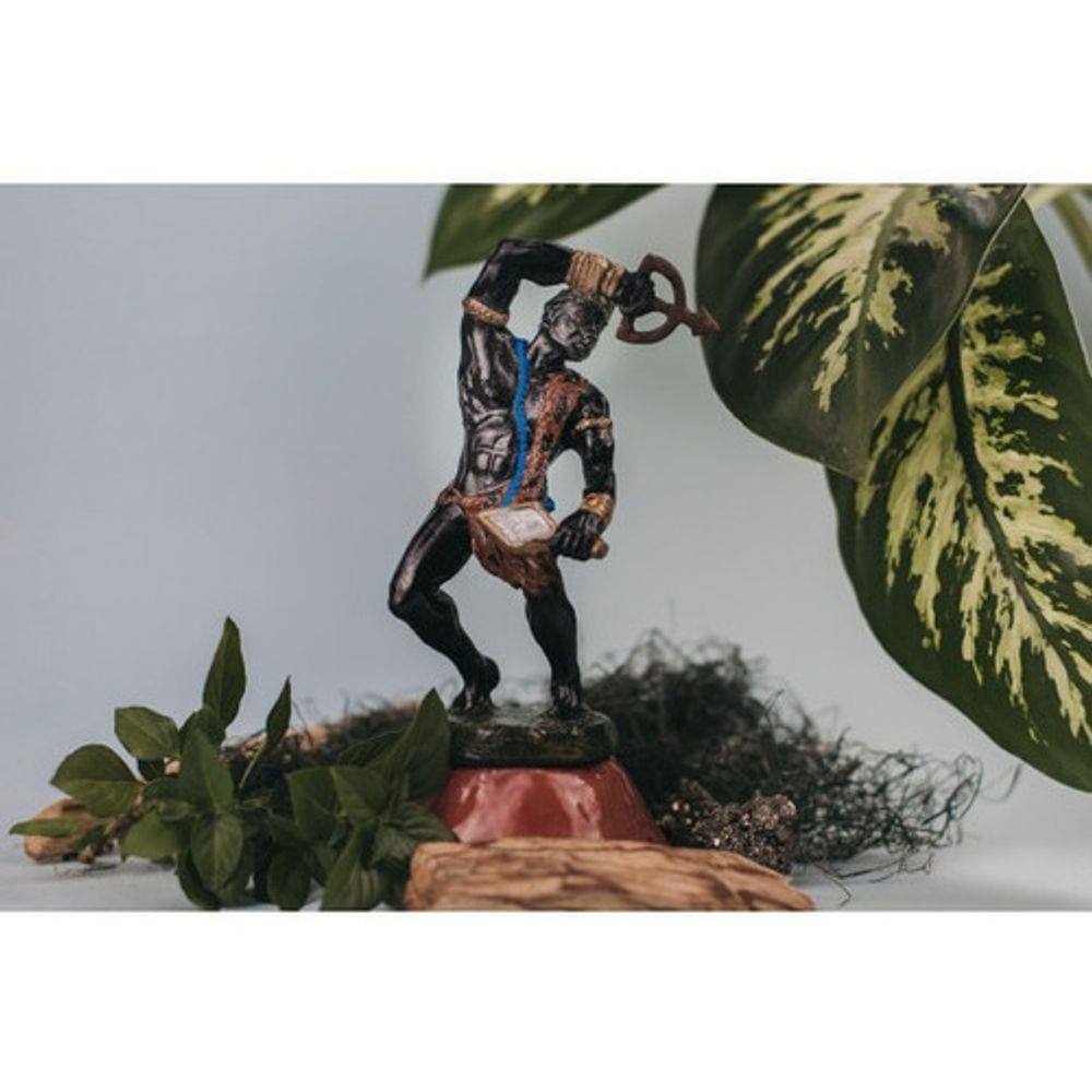 Imagem Orixa Logun Ede Escultura Resina Estatua 15 Cm