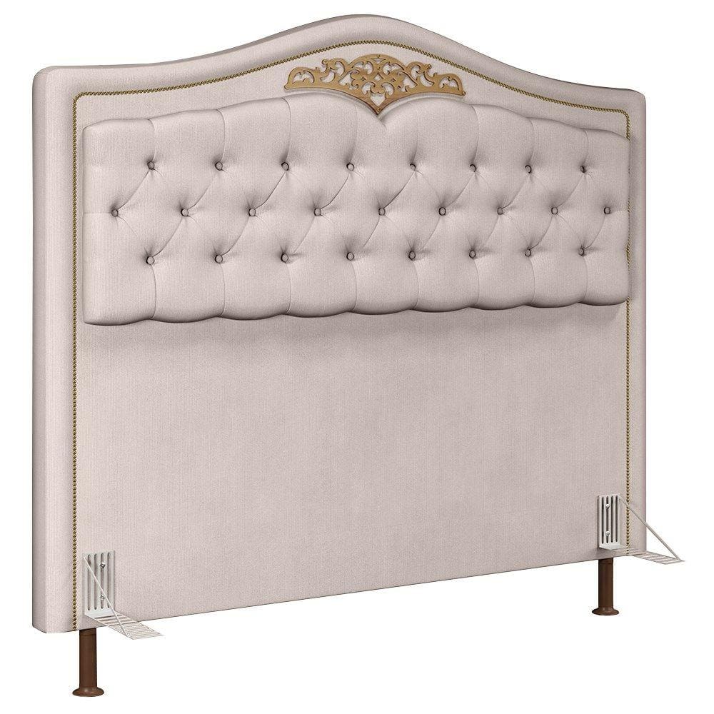 Cabeceira Cama Box Casal 140cm Imperial J02 Suede Bege - Mpozenato