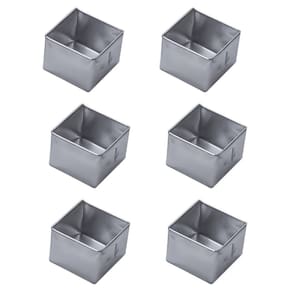 Forminha para Pão de Mel Quadrado em Alumínio 5,1x5,1 cm com 12 Peças Doupan