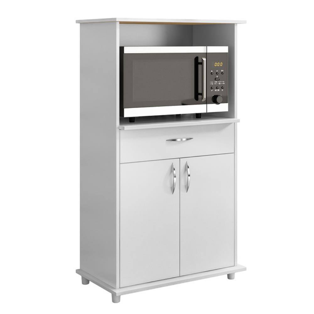 Suporte Microondas Forno Eletrico Mdf Branco Ferro Cozinha