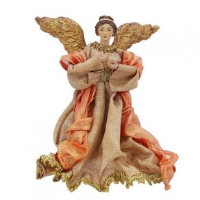 Anjo Pendente Natural com Dourado 25cm - Magizi