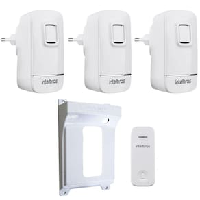 Campainha Sem Fio Volume Ajustavel Protetor 3 Pontos Interno