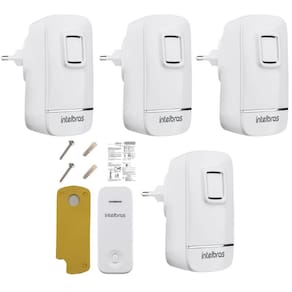 Campainha Sem Fio Longo Alcance Plug & Play 4 Pontos Bivolt