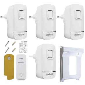 Campainha Sem Fio wifi Para 4 salas com protetor anti-furto