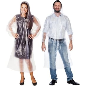 Capa De Chuva Descartável Transparente Unisex kit 200 Unidades