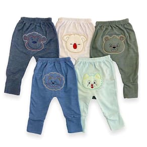 Kit 4 Calça Bebê Menino Pé Reversível Bumbum Bordado Atacado