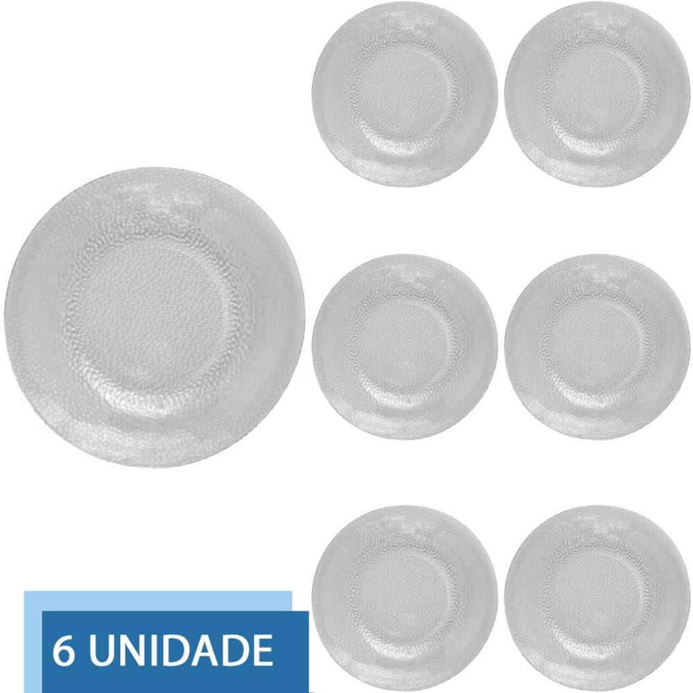 Jogo Prato Fundo Redondo Duralex 22cm Acqua Refeição 6 Un
