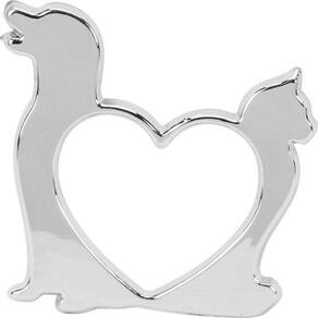 Emblema Coracao Gato Cachorro Crom Hyundai Sonata