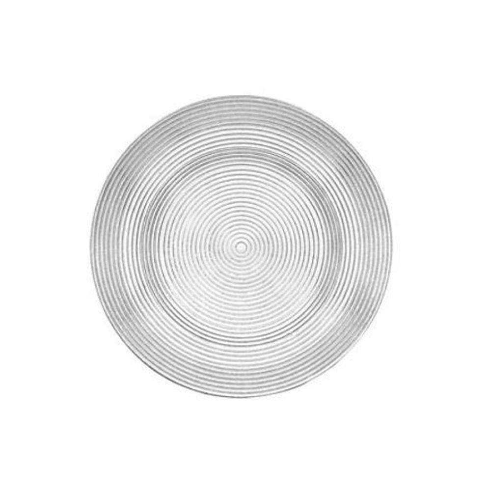 Prato Decorativo De Vidro Veneza 33 Cm - Hauskraft - Transparente