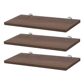 Kit 3 Prateleiras 40 X 15cm Nogal Com Suporte Tucano