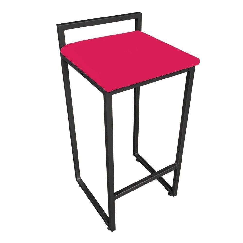 Banqueta Pietra Suede Vermelho