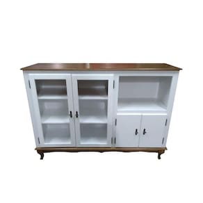 Balcão Cristaleira 4 Portas Branco de Madeira Neppel