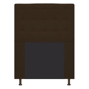 Cabeceira Estofada 90 Cm Solteiro Com Botonê Suede Marrom