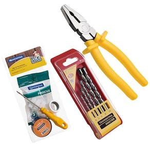 Kit Presente Pais Ferramentas 4 Pçs + Alicate + 5 Brocas Útil
