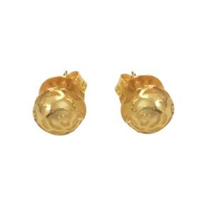Brinco Flor com Perola Banhado a Ouro 18k 8MM