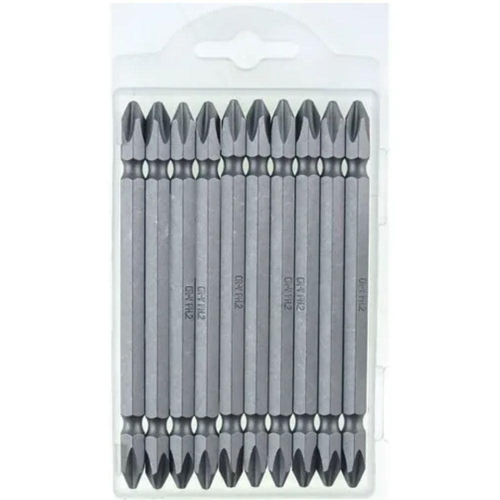 Jogo 10 Bits Phillips 2 Dupla 100mm P/ Parafusadeira Starfer