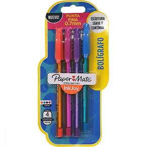 Caneta Esferografica Km 100 Colorz Fina 4 Cores
