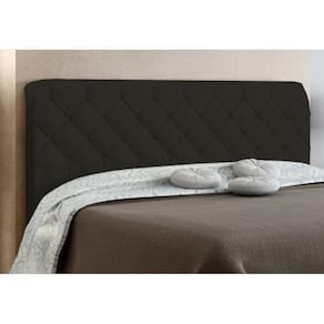Cabeceira Box Casal 195cm Paris Amassado Chocolate