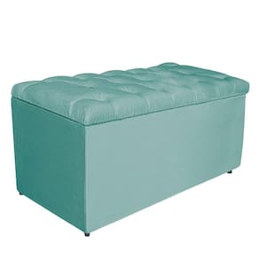 Calçadeira Estofada Liverpool 90cm Solteiro Suede Tiffany