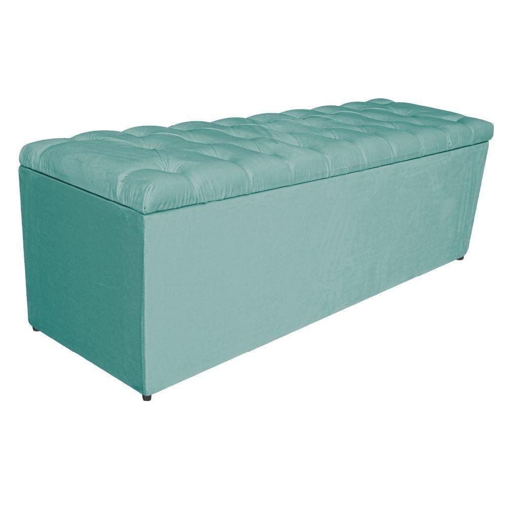 Calçadeira Estofada Liverpool 160cm Queen Size Suede Tiffany