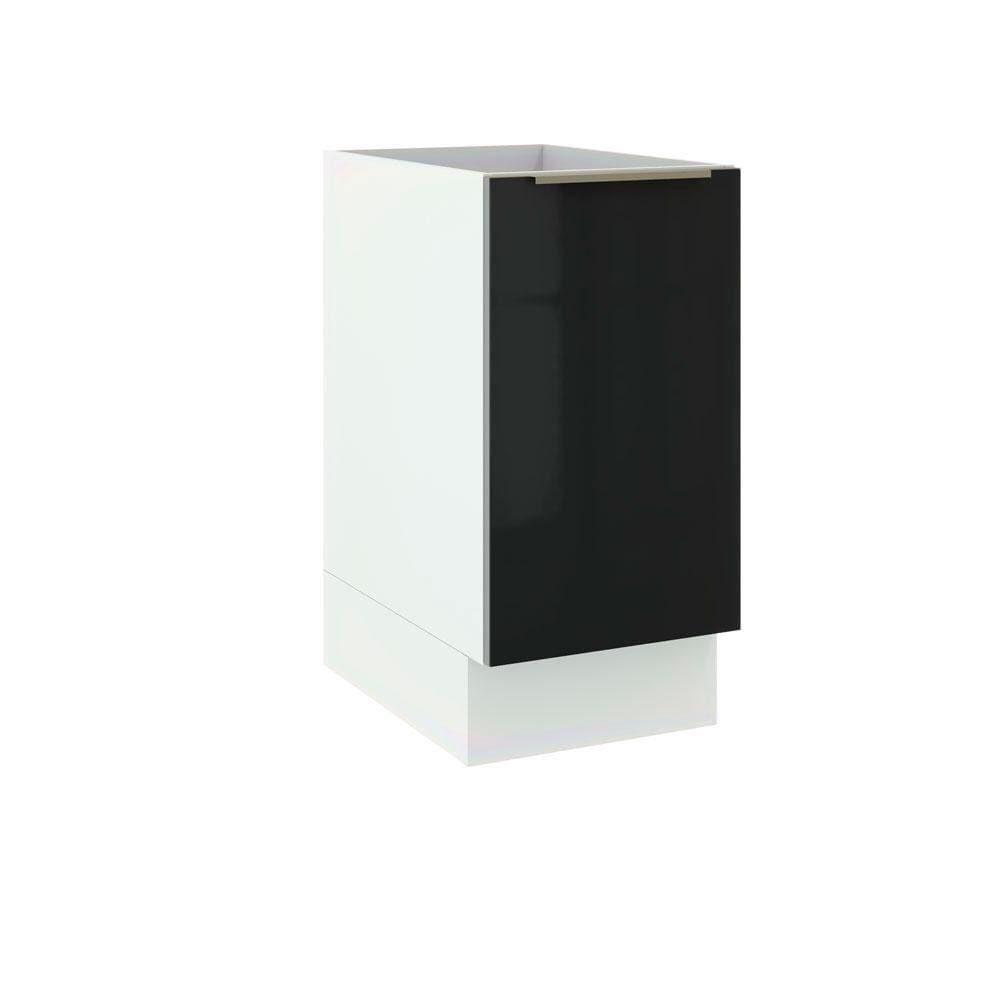 Balcão Madesa Lux 40 cm 1 Porta - Branco/Preto