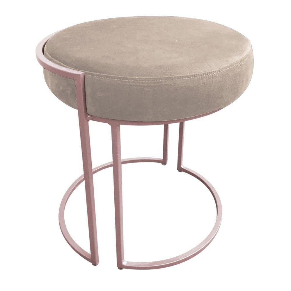 Puff Love Suede Base Rose D´rossi Bege