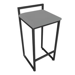 Banqueta Pietra Suede Grafite