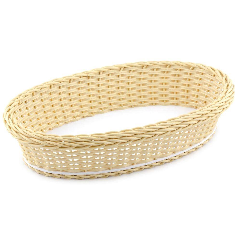 Cesta Oval Lisa de Fibra Sintética 30x19,5 cm Cayçara
