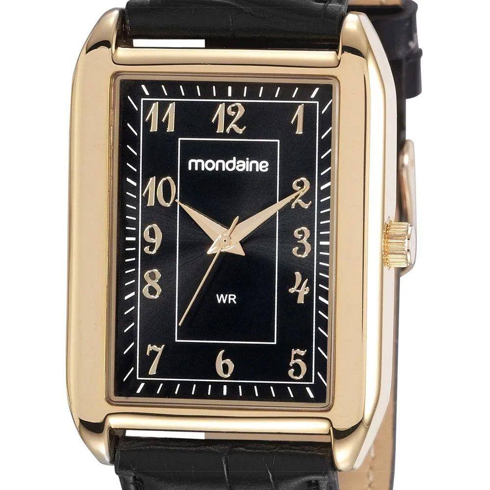 Relogio mondaine quadrado dourado pulseira couro 83477LPMVDH1 em Promoção |  Ofertas na Americanas