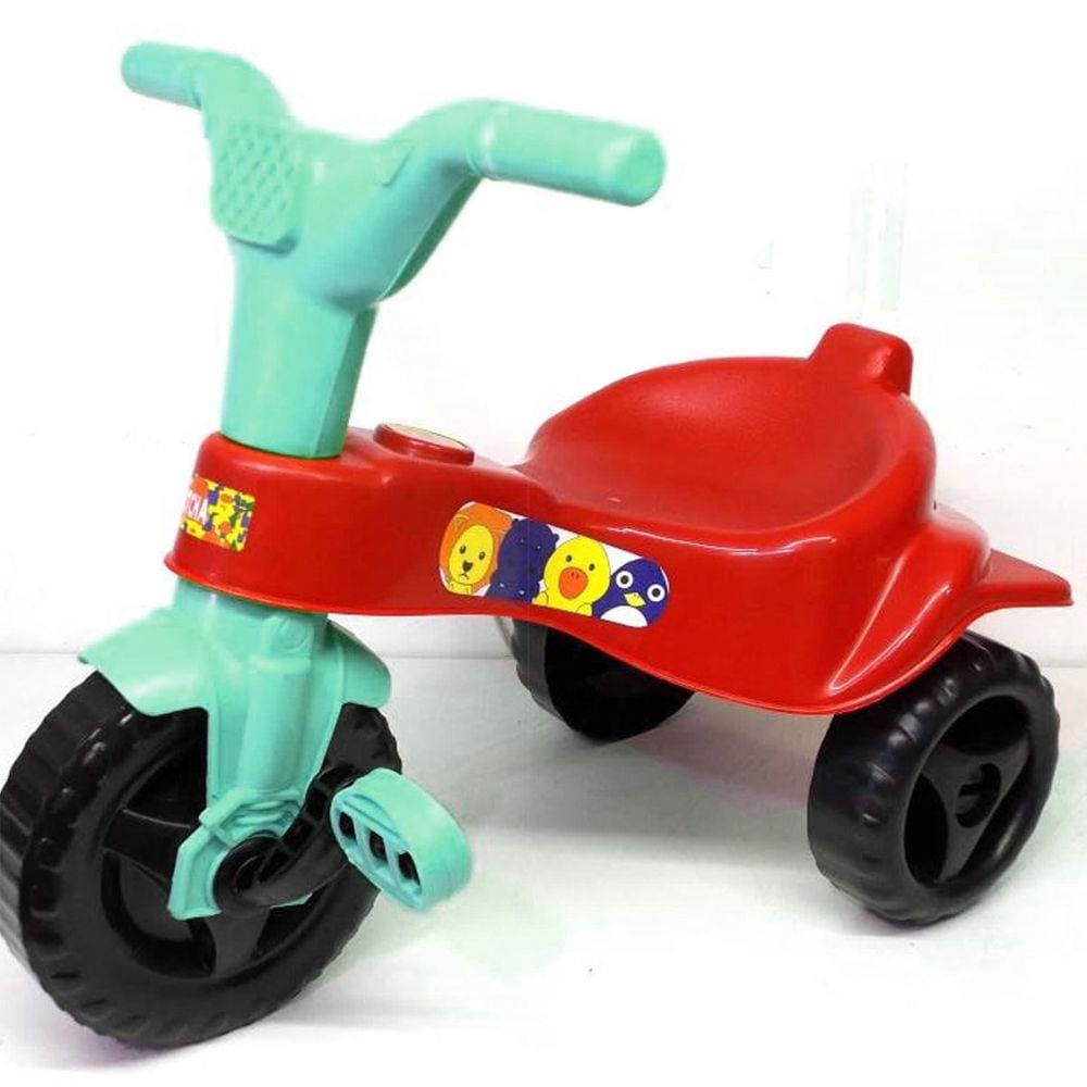 MOTOCA INFANTIL TRICICLO DE PASSEIO TOTOCA COM PEDAL E KIT ADESIVO