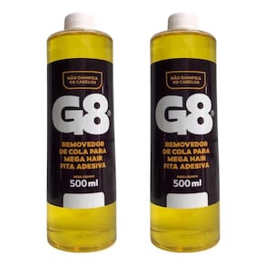Removedor e Tira Excesso Megahair Fita Adesiva Kit 2x500ml