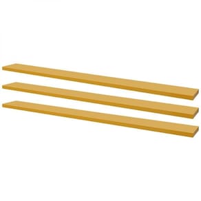 Kit 3 Prateleiras 100 X 10cm Amarela Suporte Invisível